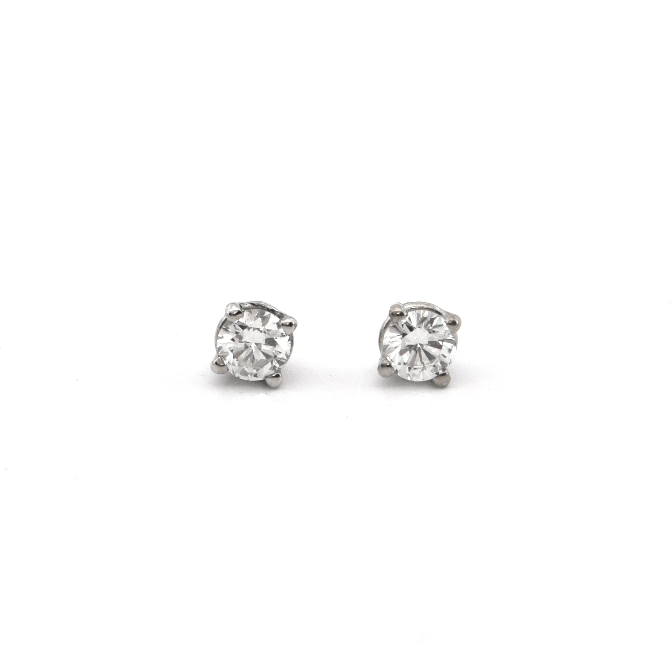 0.50CT Diamond and 18K White Gold Stud Earrings