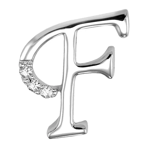 10k Gold Diamond Script Initial Necklace