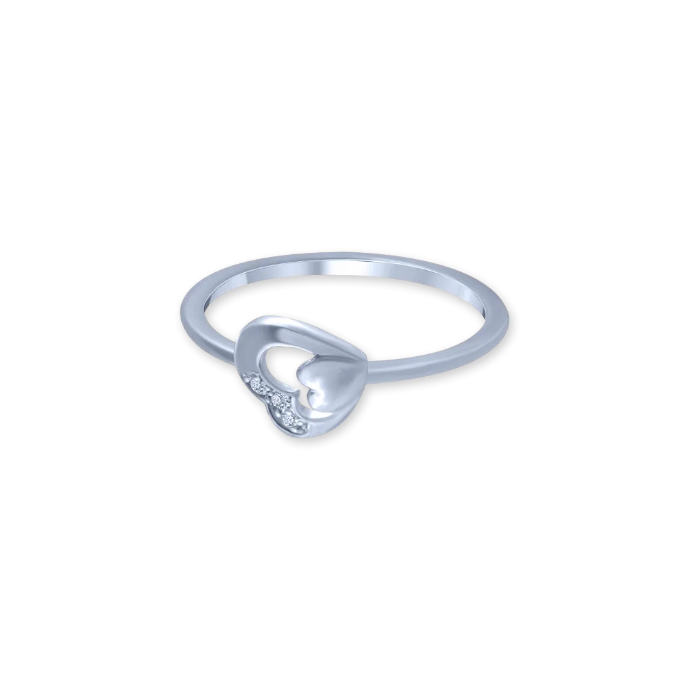 14k (585) White Gold And Diamond Ring For Women