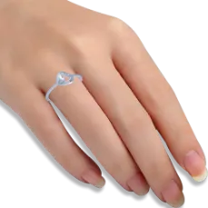 14k (585) White Gold And Diamond Ring For Women