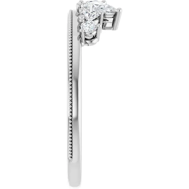 14K Yellow 3/8 CTW Natural Diamond Stackable Ring