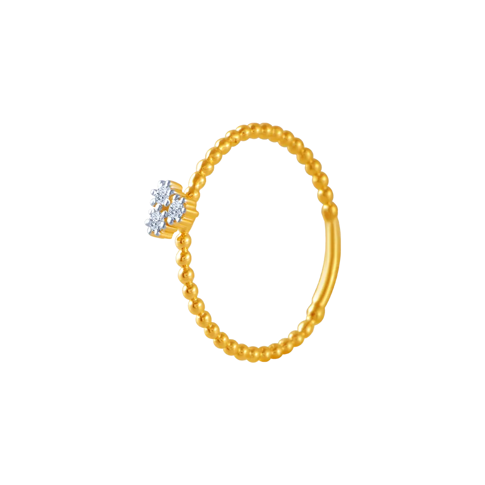 14KT (585) Yellow Gold And Diamond Ring For Women