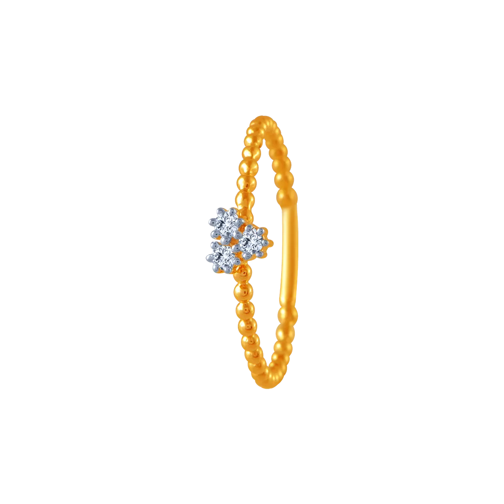 14KT (585) Yellow Gold And Diamond Ring For Women