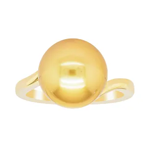 18ct Yellow Gold 11.6mm Golden South Sea Pearl Ring