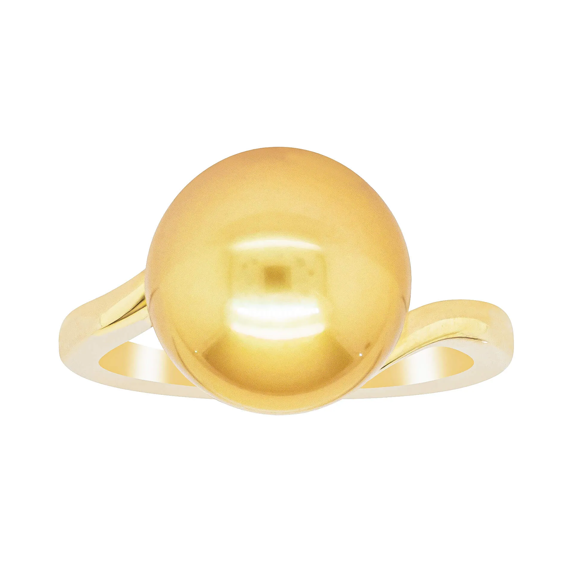 18ct Yellow Gold 11.6mm Golden South Sea Pearl Ring
