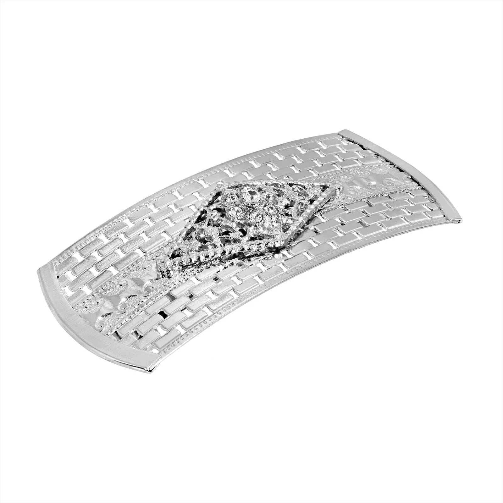 1928 Jewelry Crystal Large Rectangle Hair Barrette