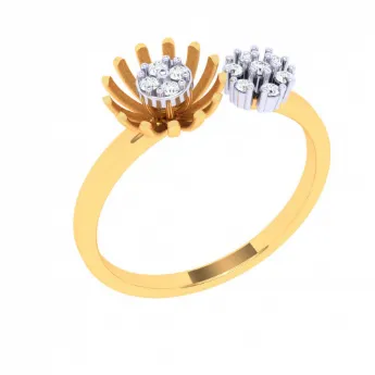 22k Elegant Gold Ring With Floral Design From Goldlites Collection