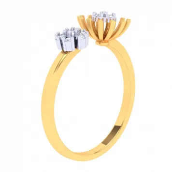 22k Elegant Gold Ring With Floral Design From Goldlites Collection