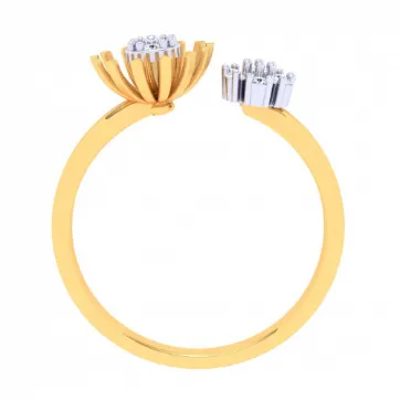 22k Elegant Gold Ring With Floral Design From Goldlites Collection