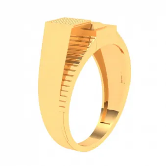 22k Male Gold Ring With Three Square Motif From Mugdhaa Collection