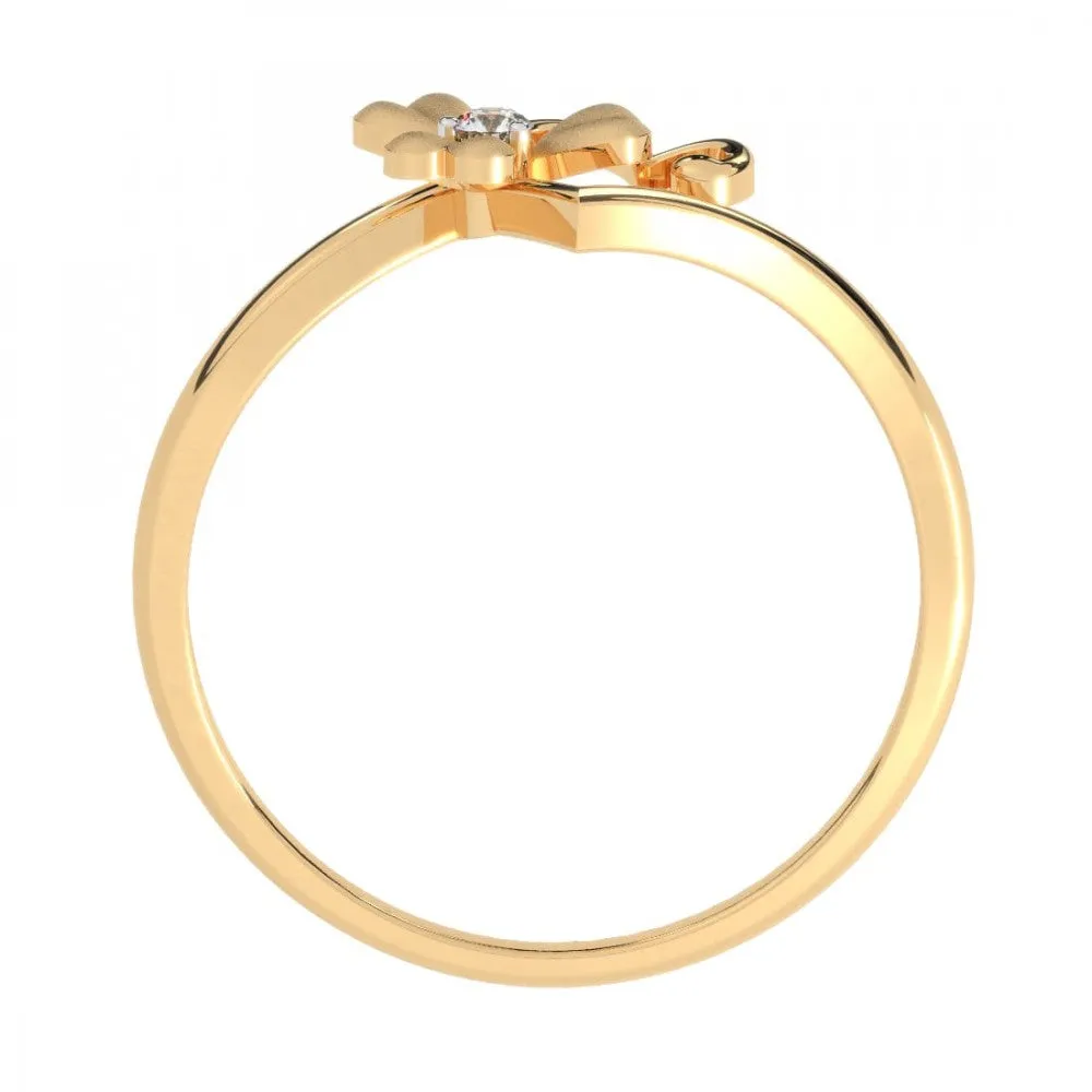 22KT (916) Yellow Gold Ring For Women