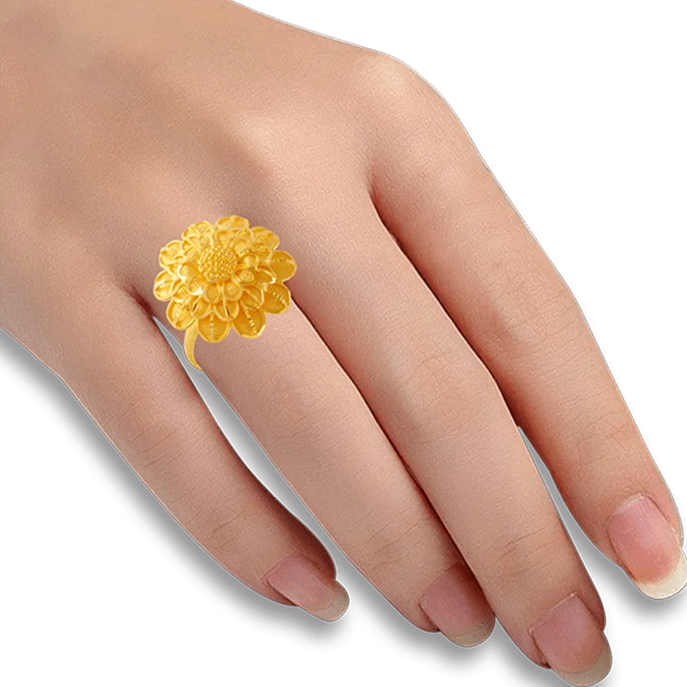 22KT Yellow Gold Ring For Women
