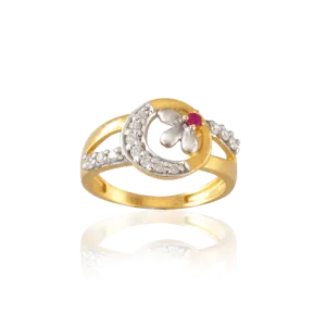 22KT Yellow Gold Ring For Women