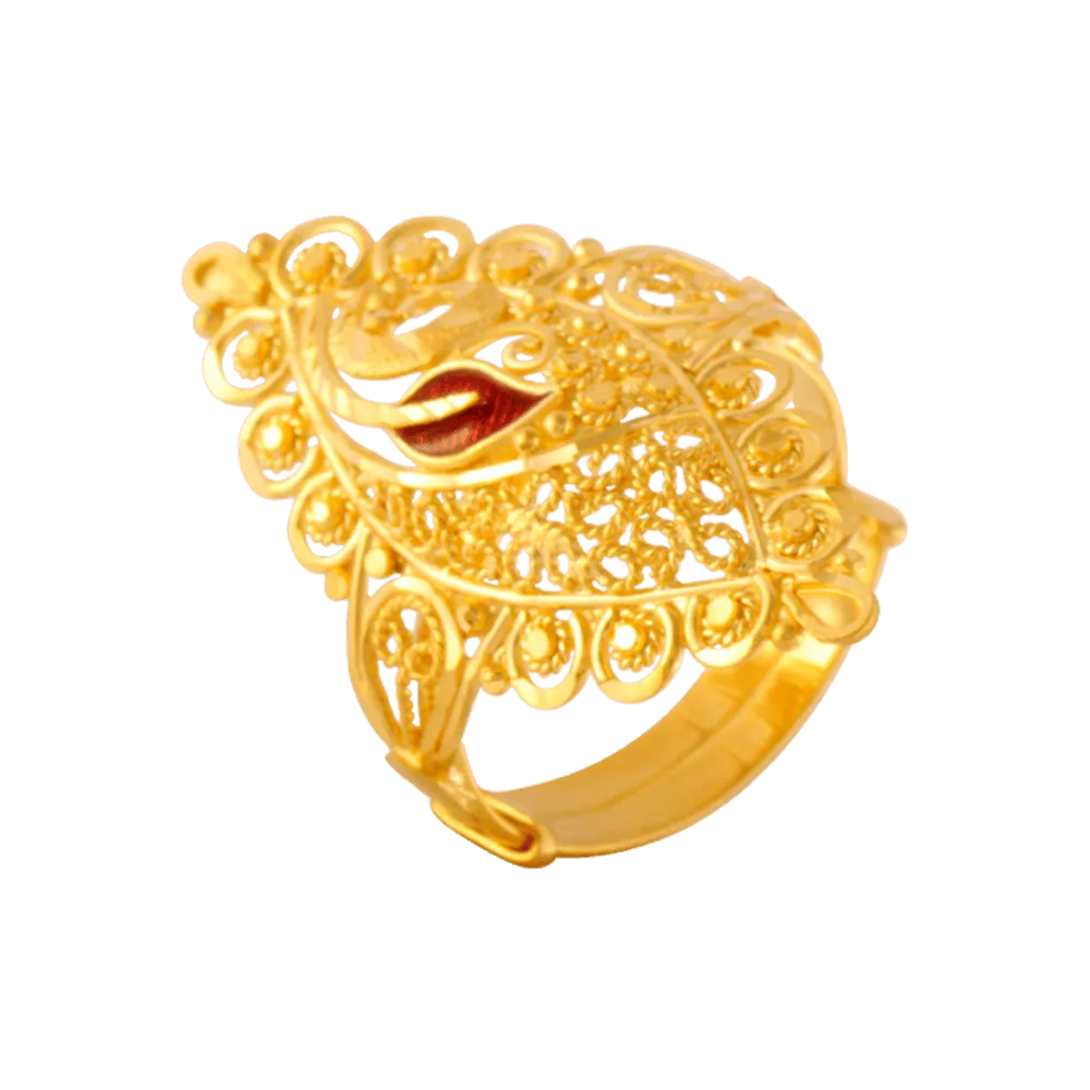 22KT Yellow Gold Ring For Women