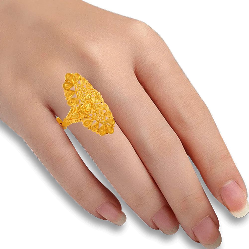22KT Yellow Gold Ring For Women