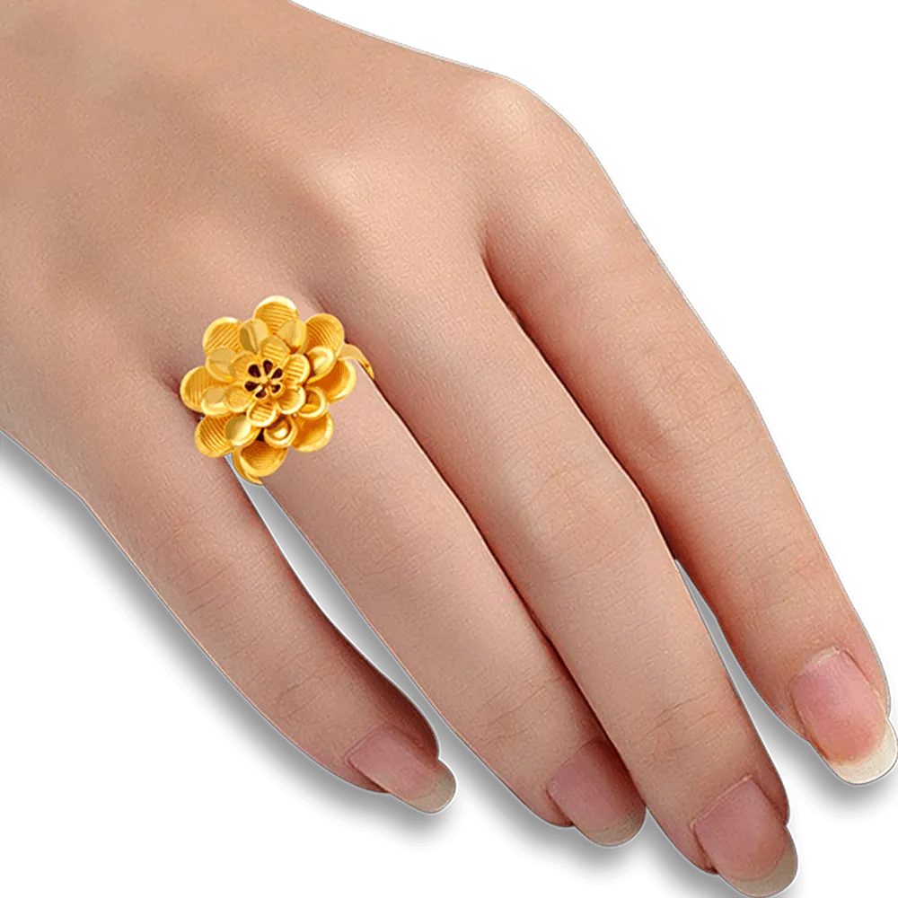 22KT Yellow Gold Ring For Women