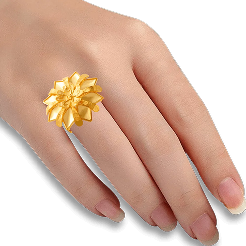 22KT Yellow Gold Ring For Women