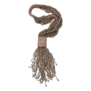 3 Strand Twisted Fringe Bead Necklace