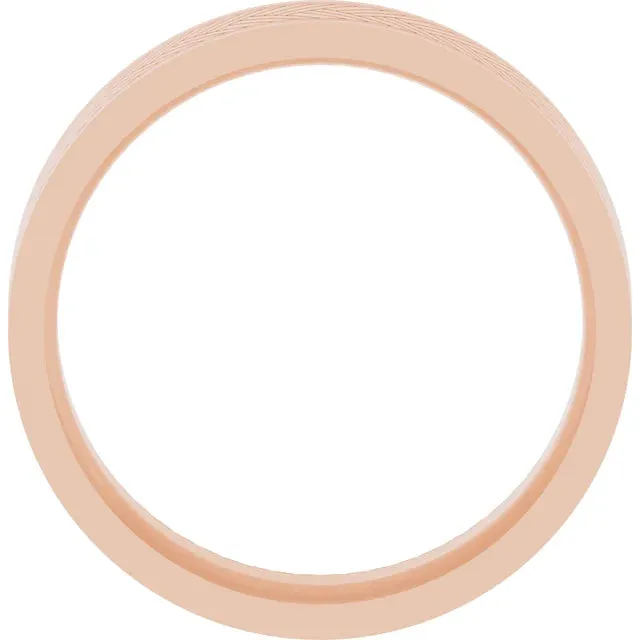 6 MM Herringbone Patterned 10k Gold Comfort-Fit Band