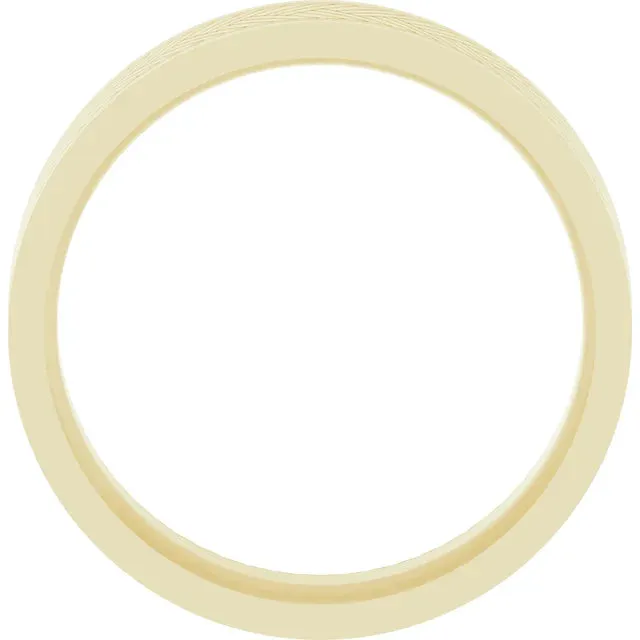 6 MM Herringbone Patterned 10k Gold Comfort-Fit Band