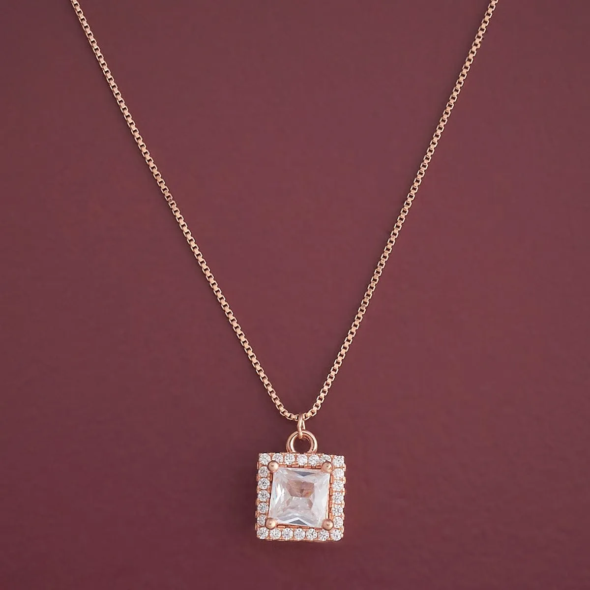 92.5 Silver Pendant with Chain and Earring Set 182942