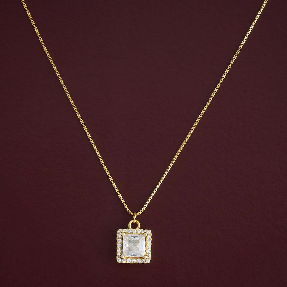92.5 Silver Pendant with Chain and Earring Set 182942