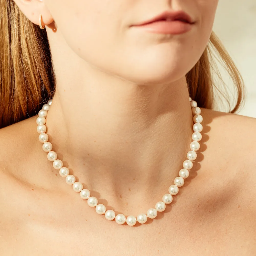 9ct Yellow Gold Akoya Pearl Strand