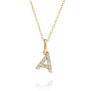 A Letter Pendant Yellow Gold