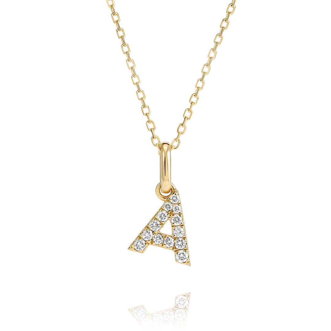 A Letter Pendant Yellow Gold