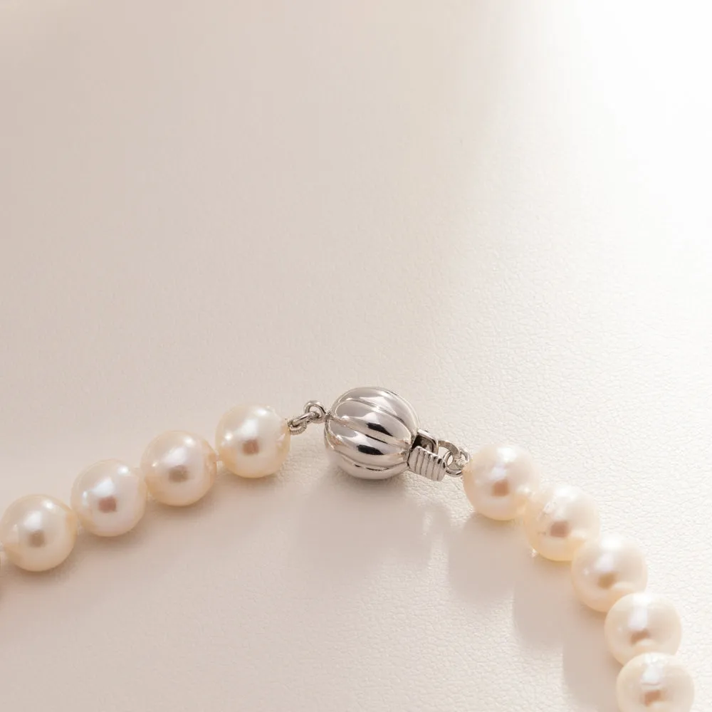 Akoya Pearl Necklace With 9ct White Gold Clasp
