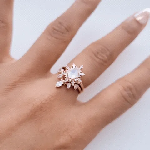 Alice Ring Set - Moonstone