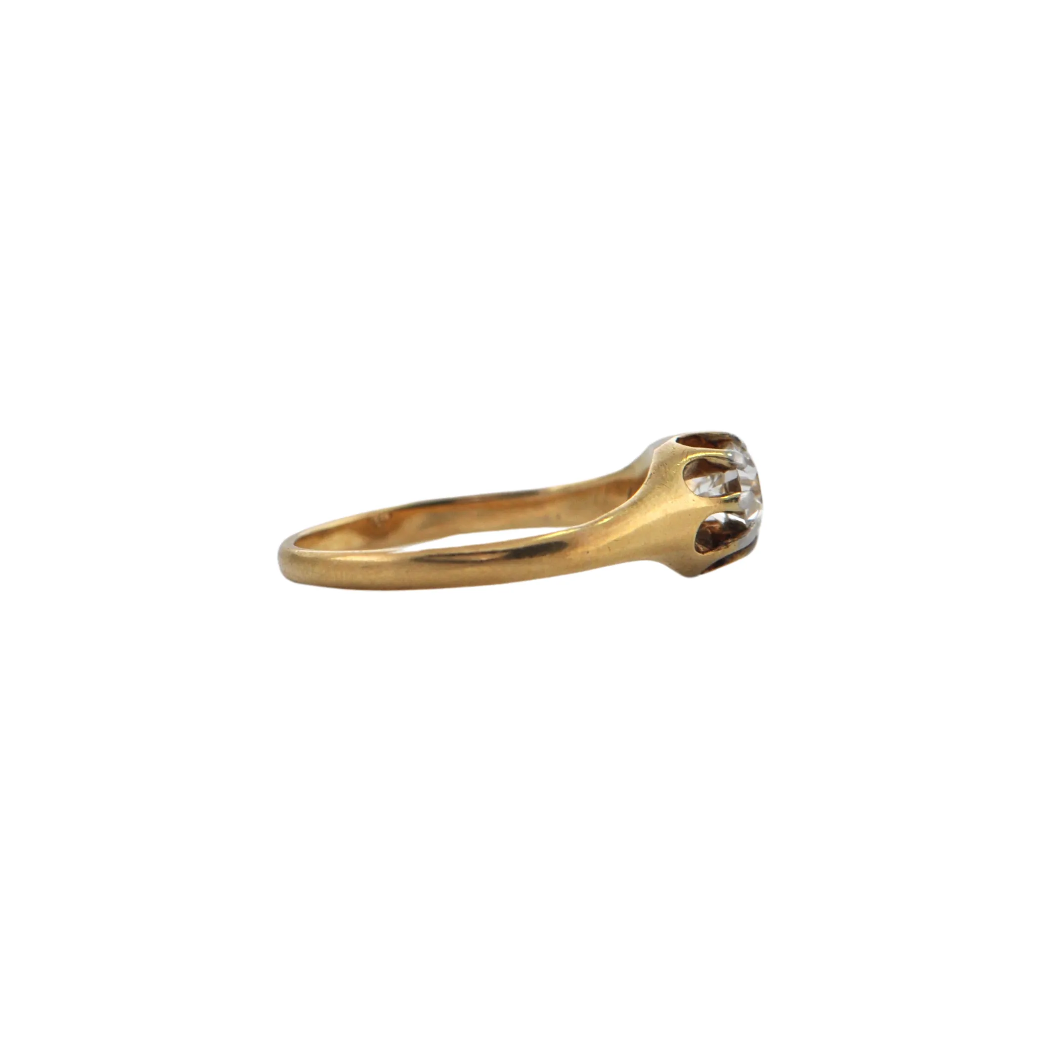 Antique Old European Cut Diamond Belcher Ring