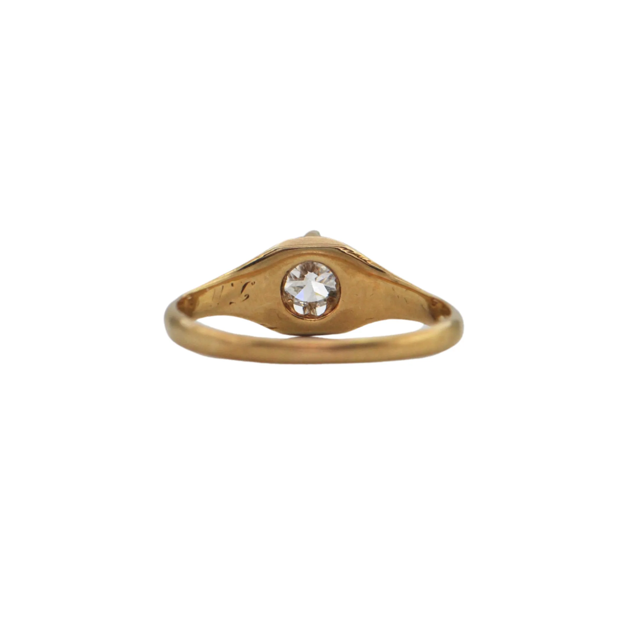 Antique Old European Cut Diamond Belcher Ring