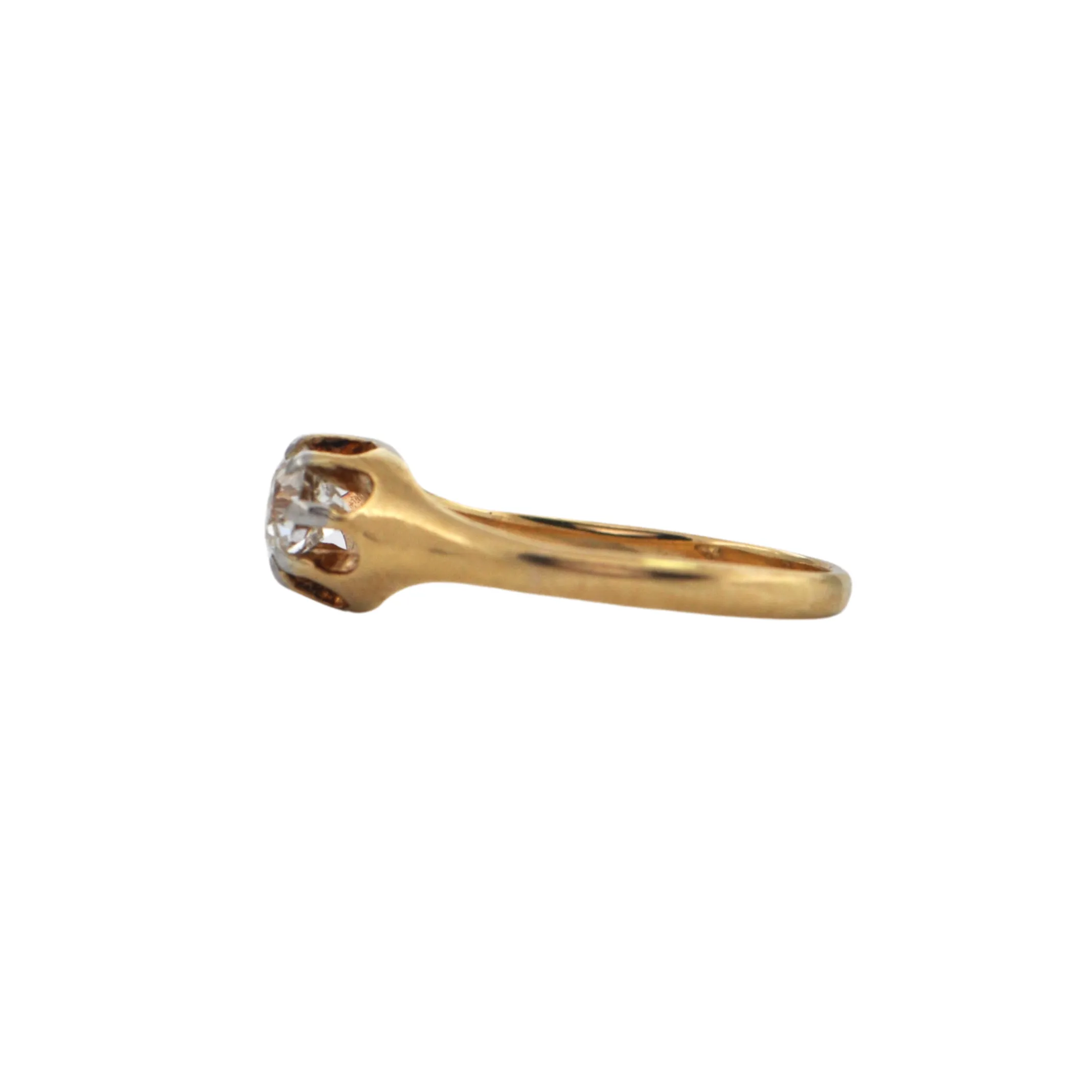 Antique Old European Cut Diamond Belcher Ring