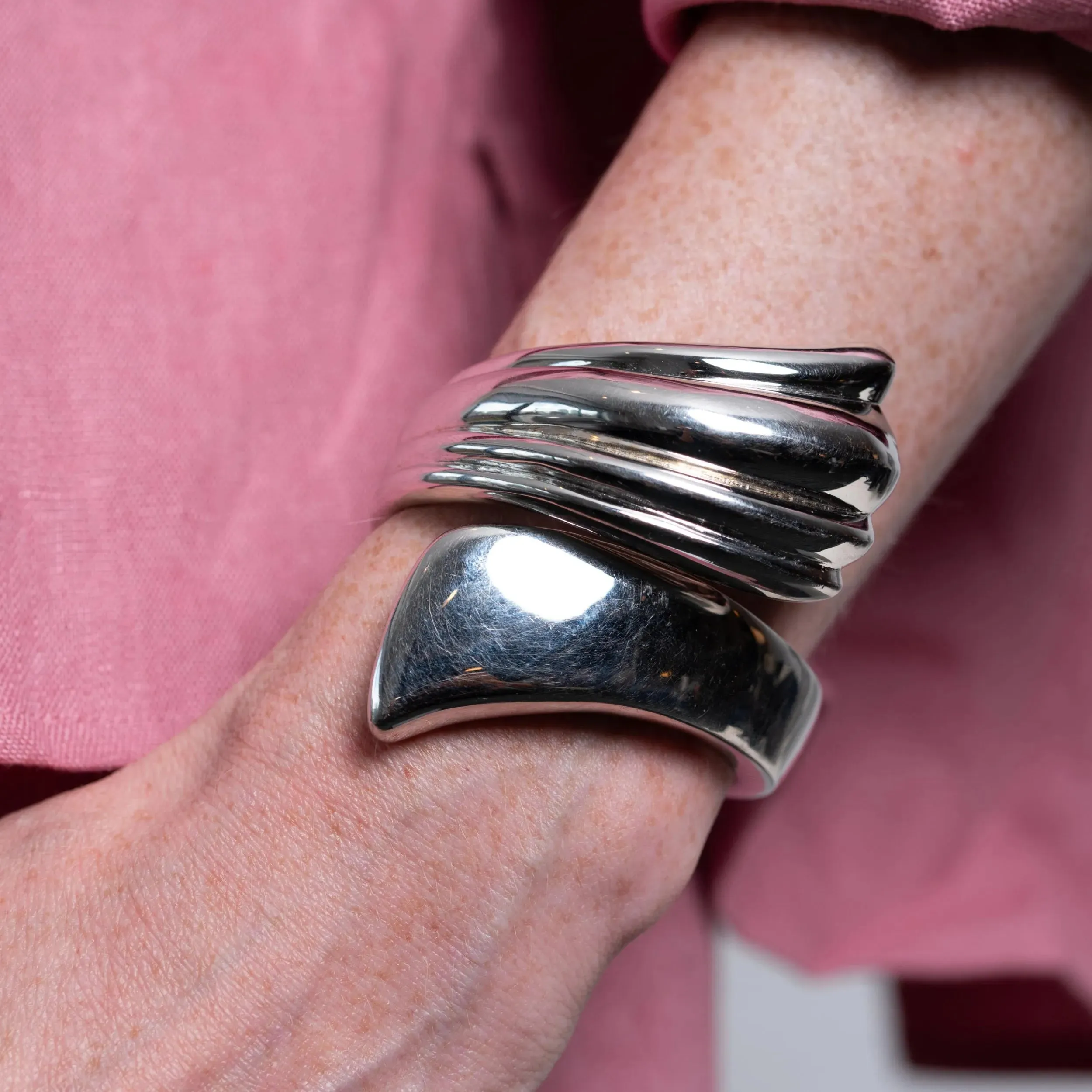 Aqua Frequency Bracelet, Rhodium