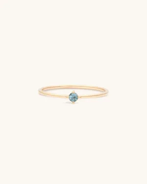 Aquamarine Birthstone Ring