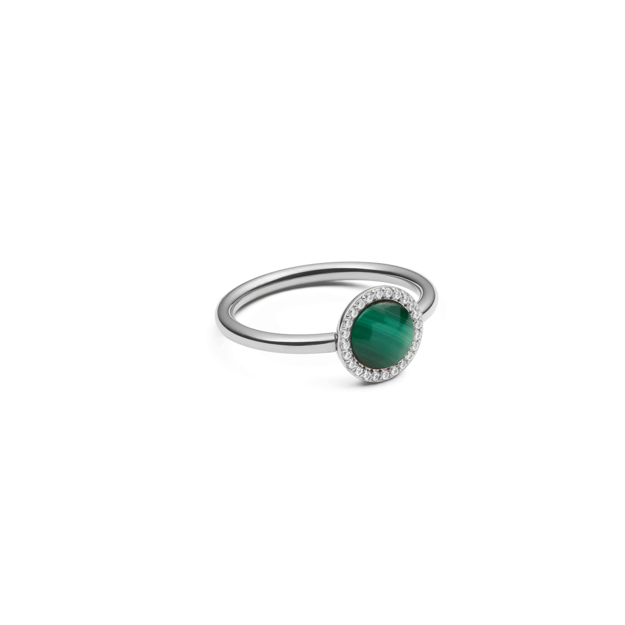 Audrey Ring Malachite Silver