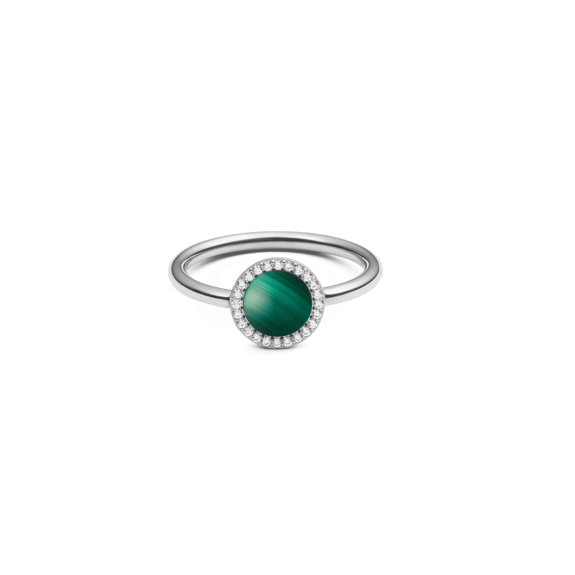 Audrey Ring Malachite Silver