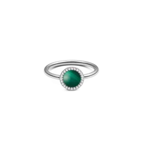 Audrey Ring Malachite Silver