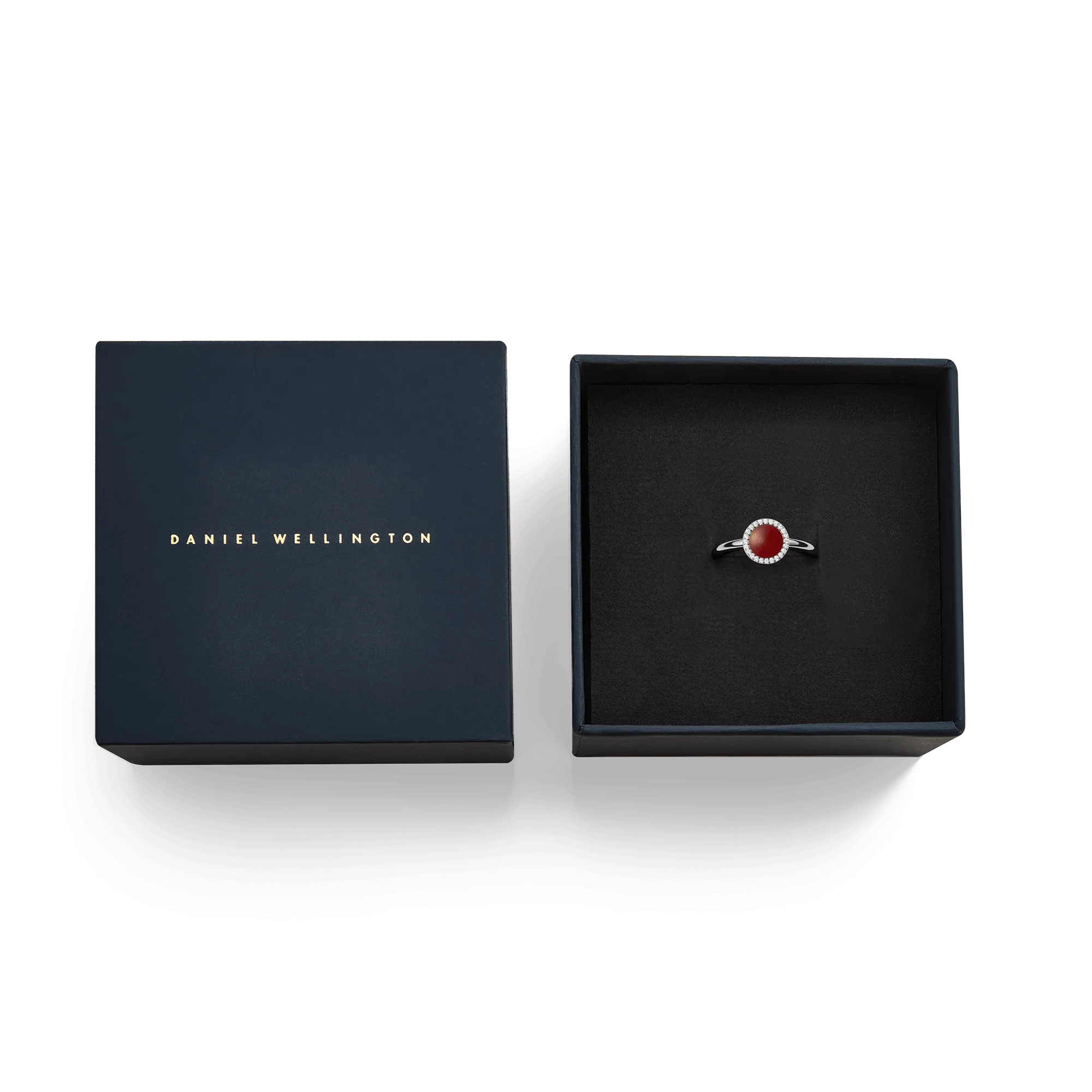 Audrey Ring  Red Agathe Silver