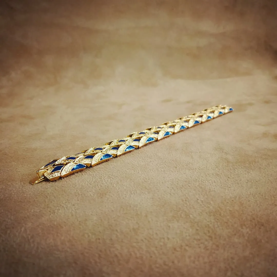 Balenciaga Blue chequered vintage bracelet