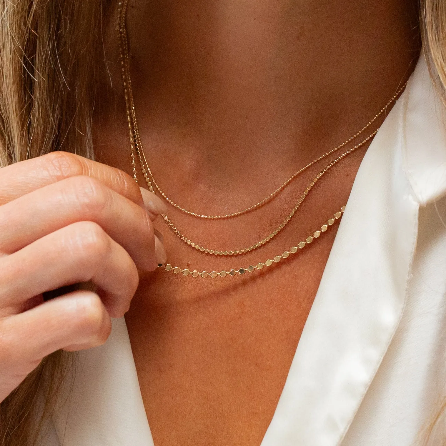 Ball bead Trio Necklace