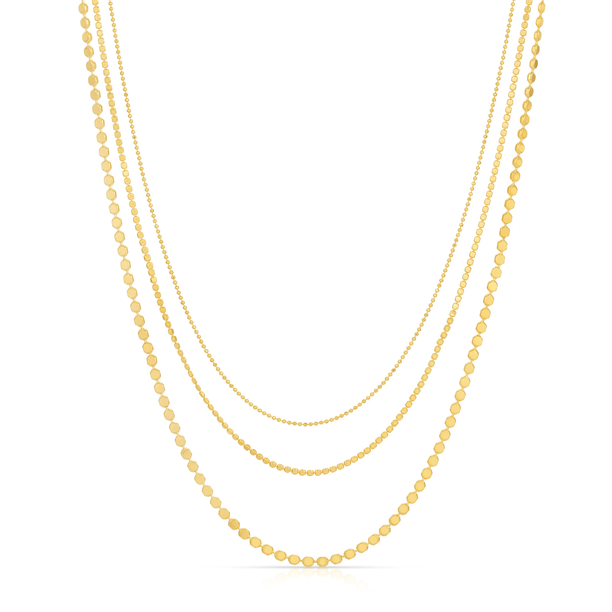 Ball bead Trio Necklace