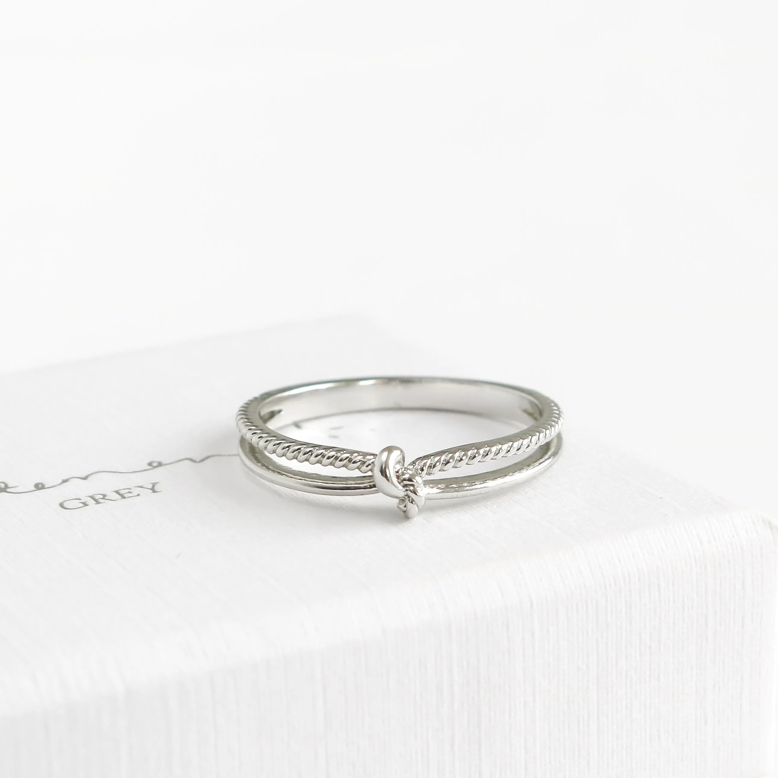 Beaded Knot Ring