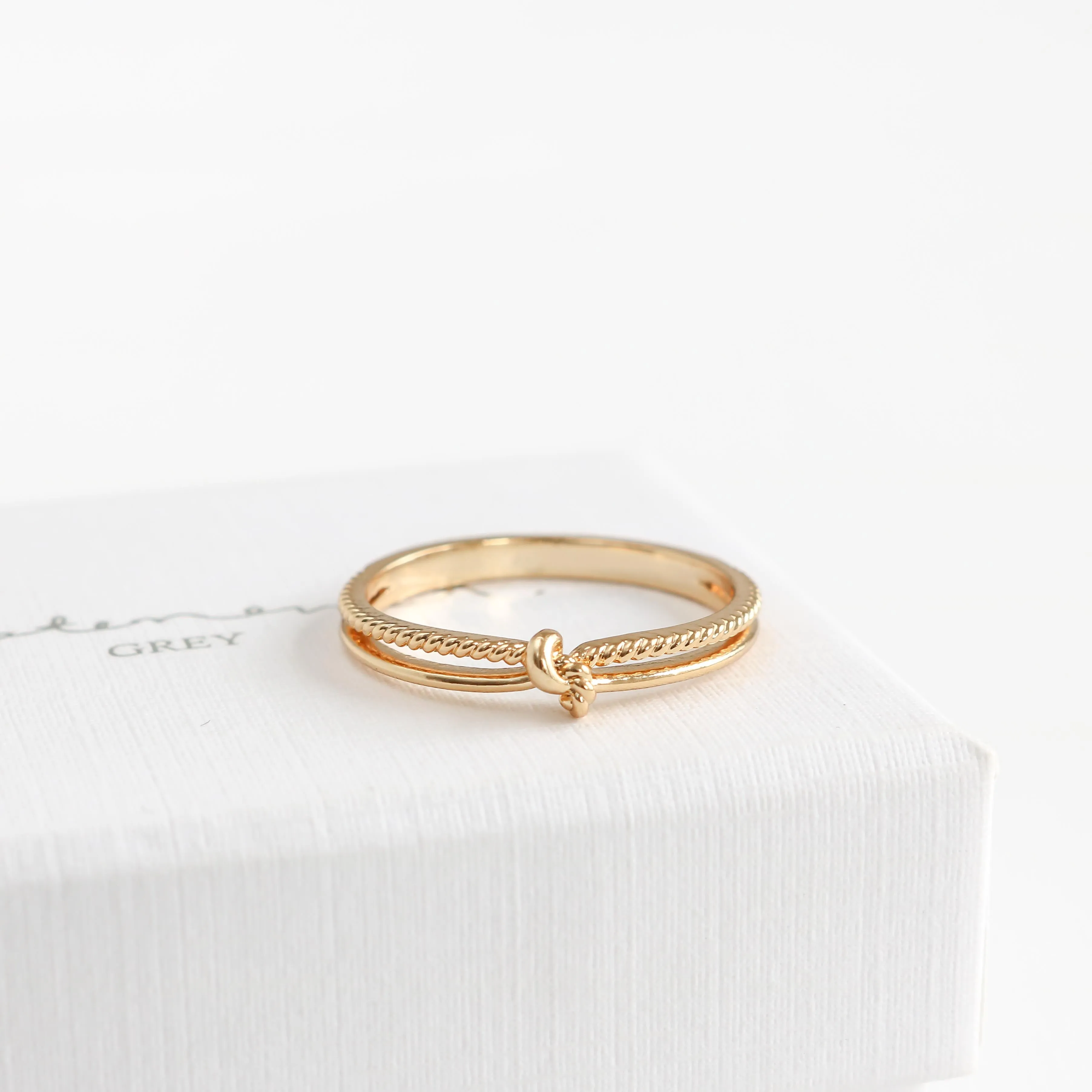 Beaded Knot Ring