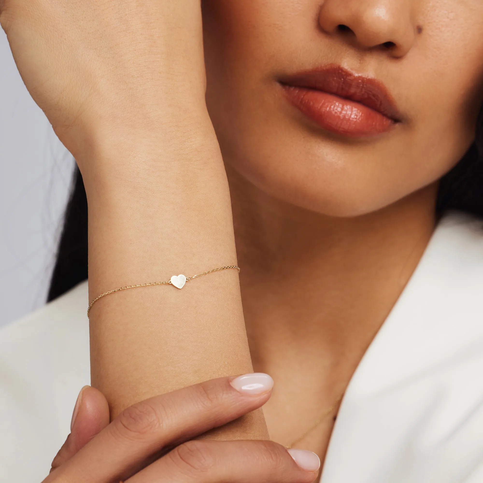 Belleville Amore 14 karat gold bracelet with heart