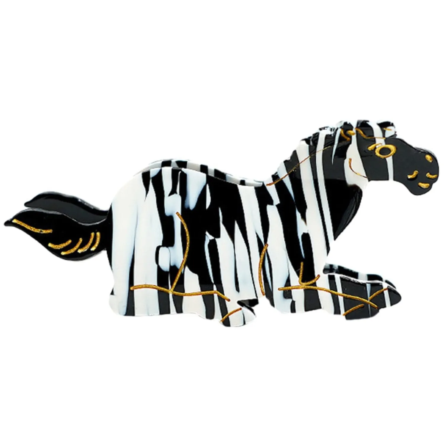 Bow's by St?r Black/White Zebra Hair Clip - Black/White
