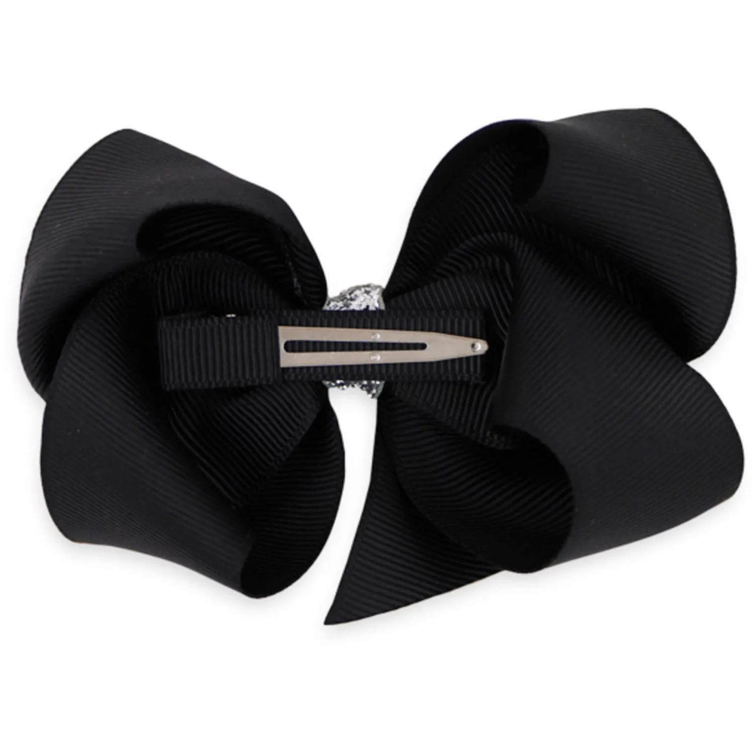 Bow's by St?r Classic Bow - Black/Silver Glitter - 10 cm