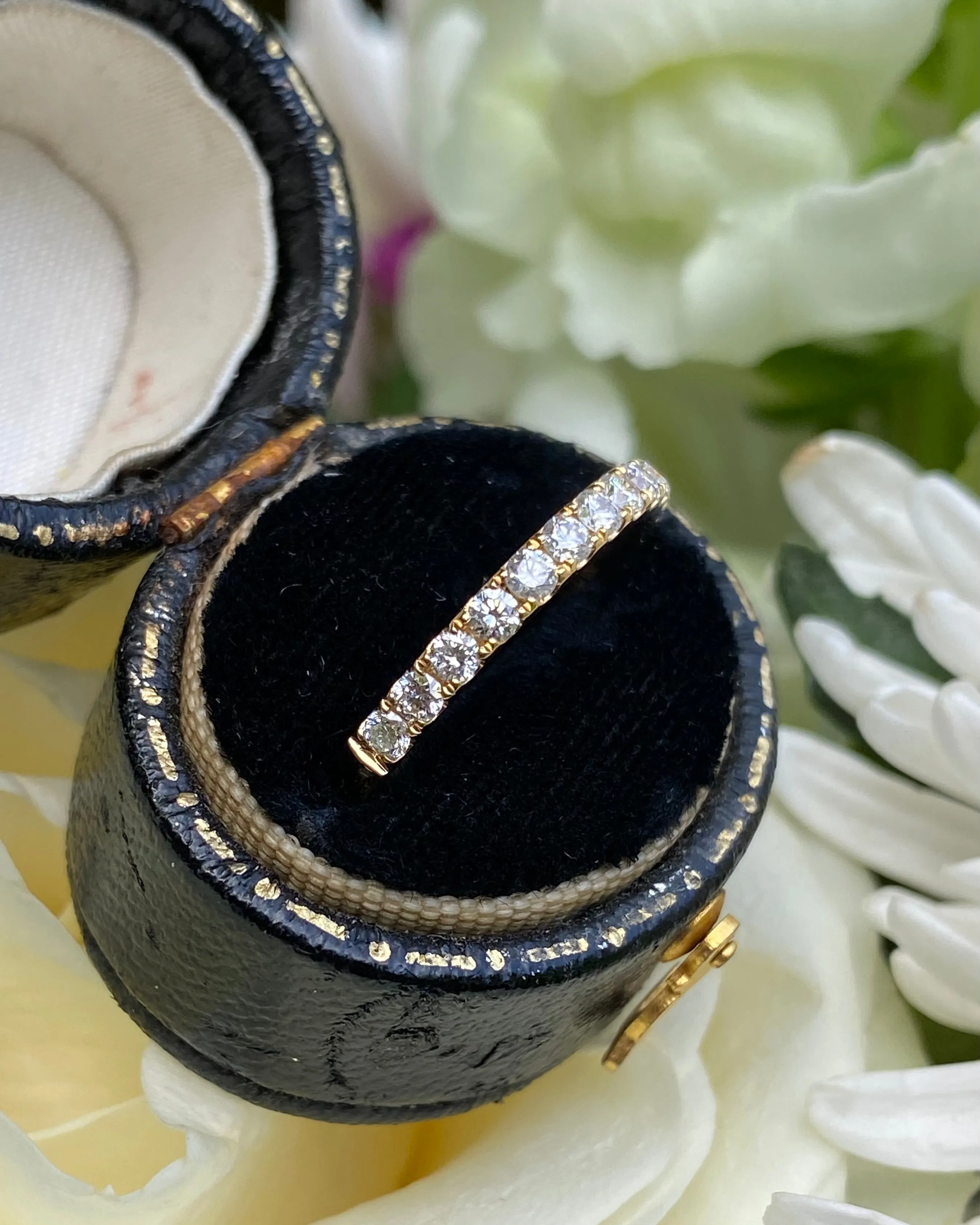 Brilliant Cut Diamond Half Eternity Wedding Ring 0.53ct 18ct Yellow Gold
