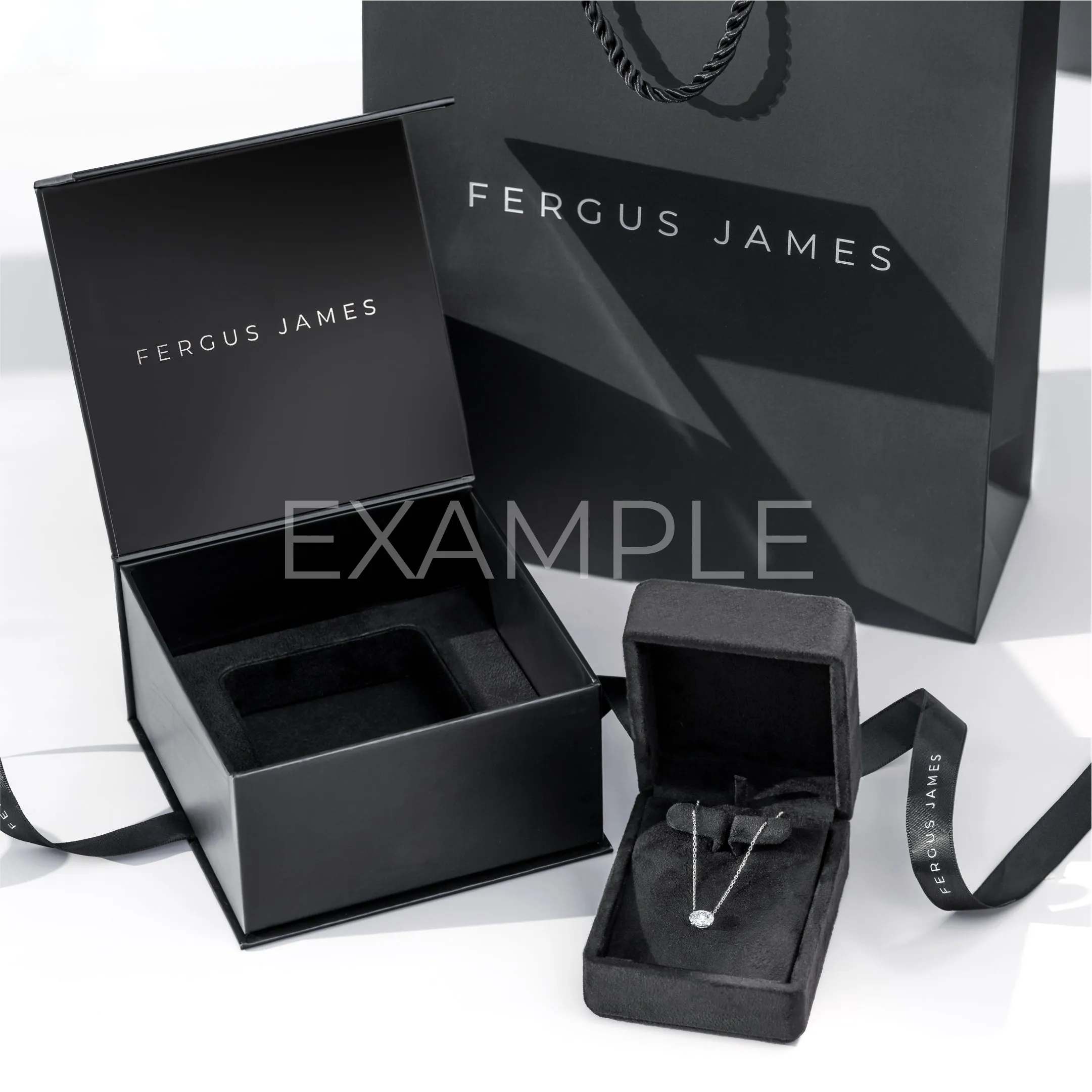 C Letter Pendant White Gold